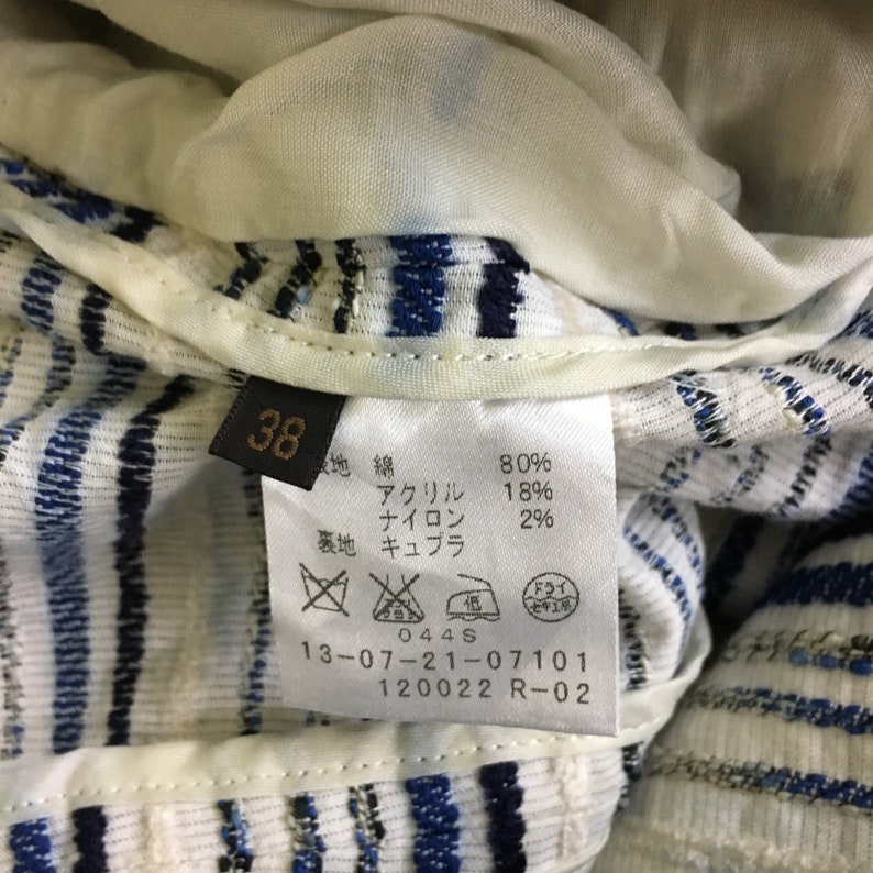 Women/'s TOMORROWLAND Collection Striped Sport Jacket Size 38