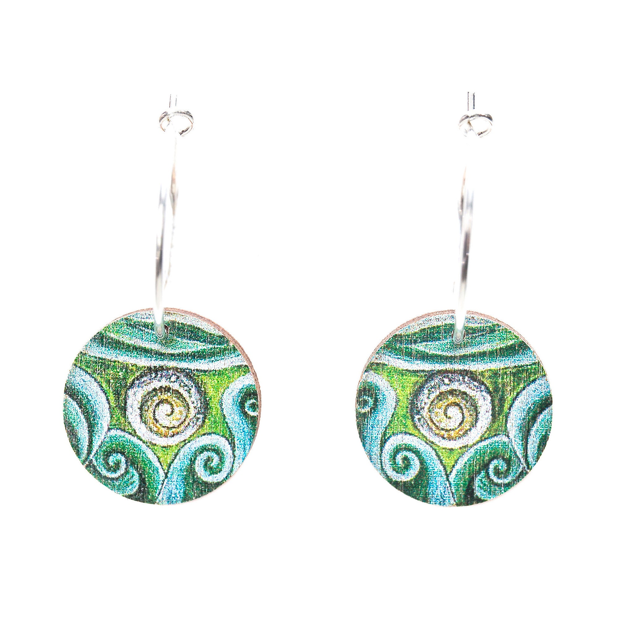 Turquoise Shell Dangle Earrings ~ Sterling Silver Hooks ~ Beach Ocean Holiday