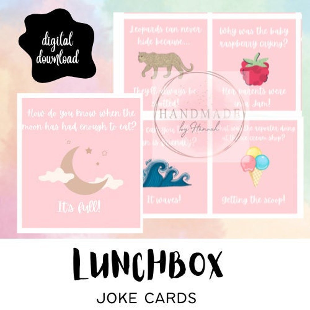 Printable Lunchbox Joke Cards - Etsy
