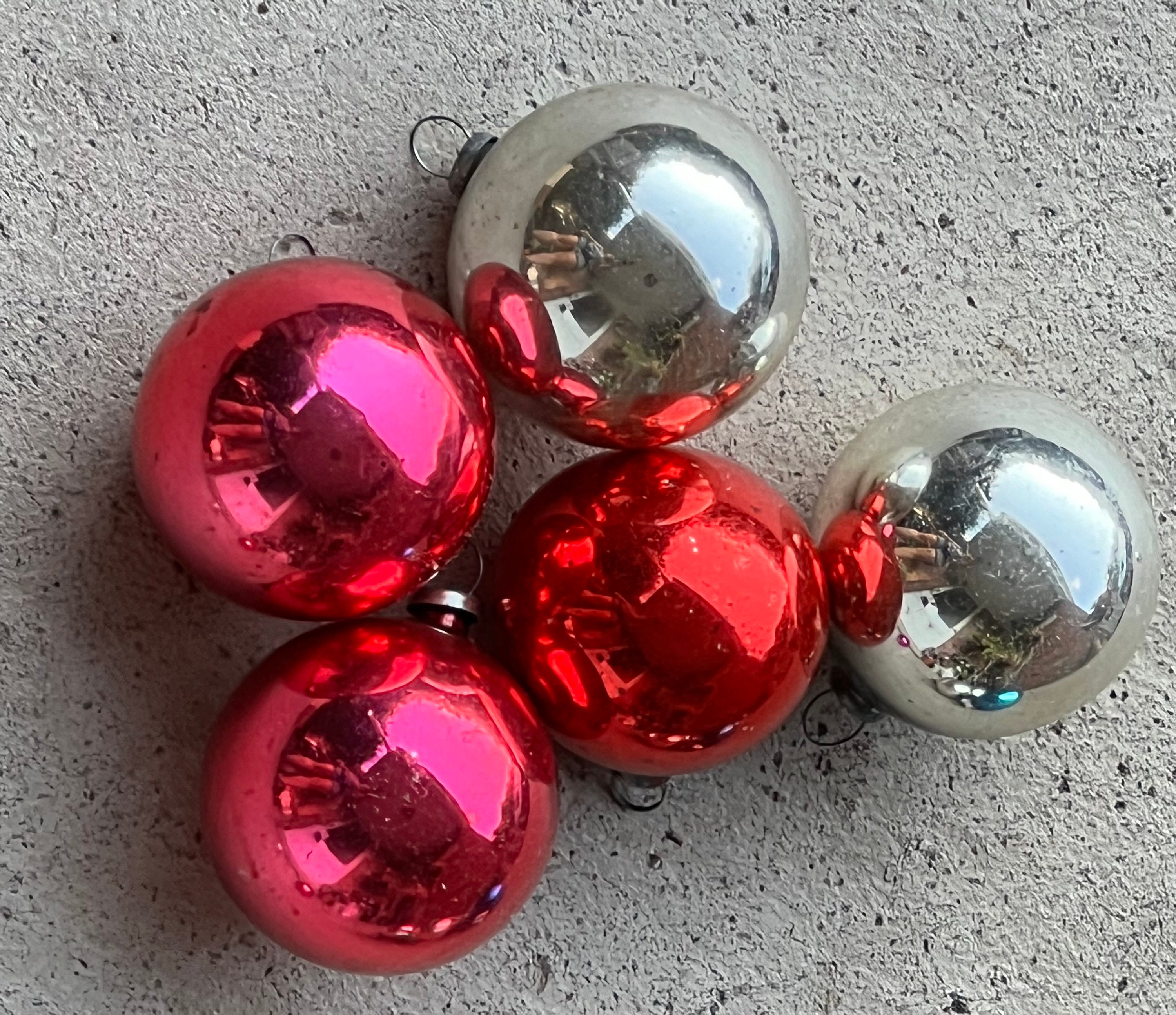 Lot of Vintage Christmas Tree Ornaments 5 Shiny Brites/6