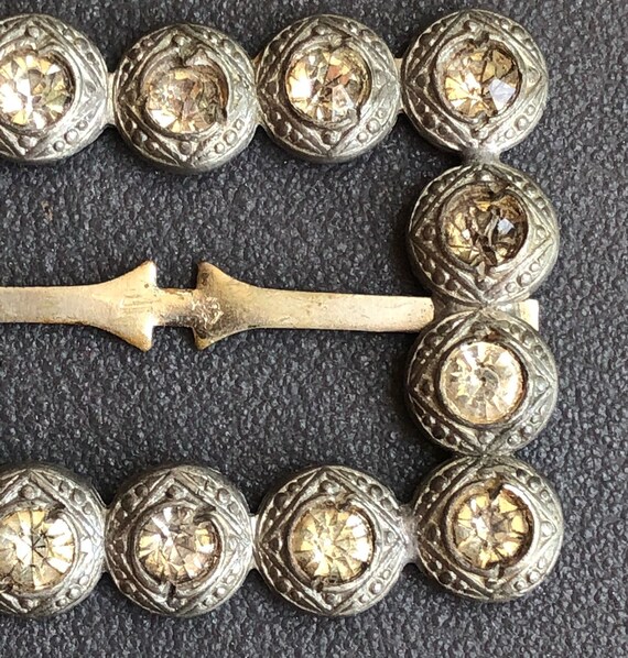 Old Antique 1930's Silver And Paste Rhinestones S… - image 2