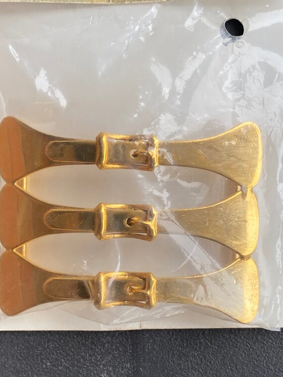 Vintage 1970’s MIB New/Old Stock Brass Triple Sas… - image 2
