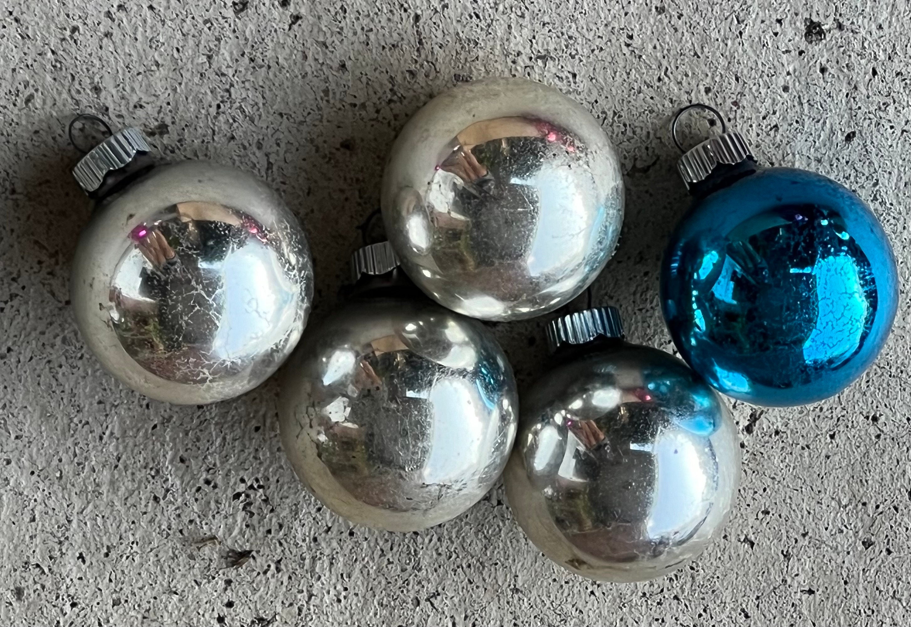 Lot of Vintage Christmas Tree Ornaments 5 Shiny Brites/6
