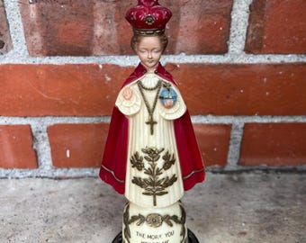 Vintage 8&quot; Hartland Molded Plastic Infant Of Prague Religious Statue L0225C35