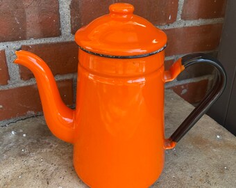 Orange Coffee Pot - Etsy