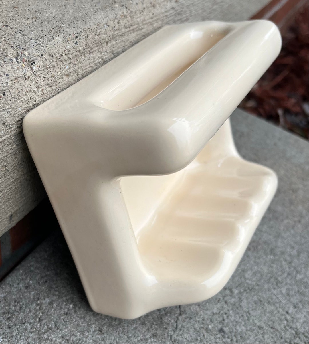Vintage Beige Tile in Ceramic Porcelain Bathroom Soap Dish Holder W/washcloth Holder L0124 Etsy