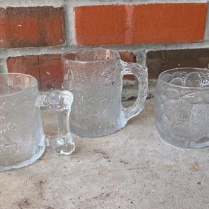 Set Of 3 Vintage 1993 McDonalds RocDonalds Flintstone Coffee Mugs L0425C20