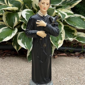 Vintage Chalkware St Gerard Majella CSSR 10&quot; Religious Statue L0625
