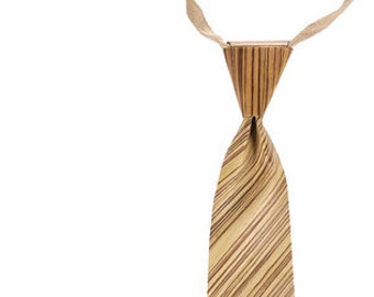 The kravat family - tie made of real wood veneer - kravat (zebrano)