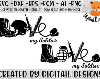 Love Army Svg Etsy
