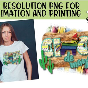 Cinco De Mayo Sublimation PNG - Instant Download - Mexican PNG - Piñata Mexican Holiday PNG