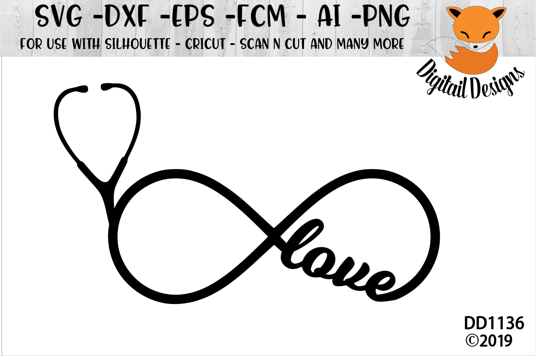 Download Stethoscope Infinity Svg Stethoscope Love Png Dxf Eps Etsy