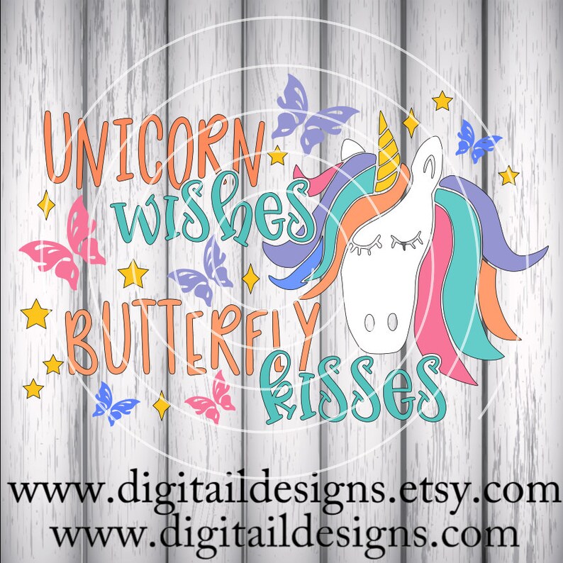 Download Unicorn SVG Unicorn Wishes SVG Unicorn Cut File dxf | Etsy