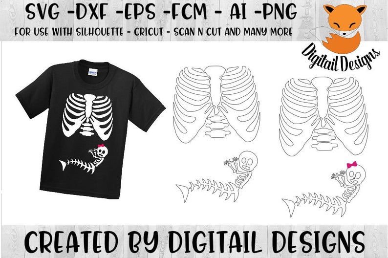 Download Baby Mermaid Skeleton SVG png dxf eps ai fcm Cut File | Etsy