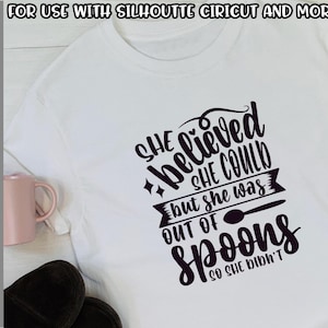 Spoon Theory Spoonie Chronic Illness SVG - png - fcm - eps - dxf - ai - Cut File - Silhouette - Cricut -