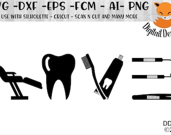 Dentist Love Svg - Png - Dxf - Eps - Fcm - Cut file - Silhouette - Cricut - Dental Love - Hygienist  SVG - Dentistry Love - Molar SVG