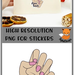 Mani Thanks Printable Sticker for Small Businesses - Etsy
