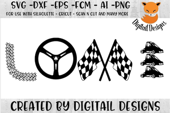 Download Quarter Midget Racing Love SVG png eps dxf fcm ai | Etsy