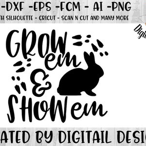 Rabbit SVG - png - dxf - eps - fcm - ai - Cut file - Silhouette - Cricut - Show Rabbit SVG - Kid - State Fair SVG - Bunny svg