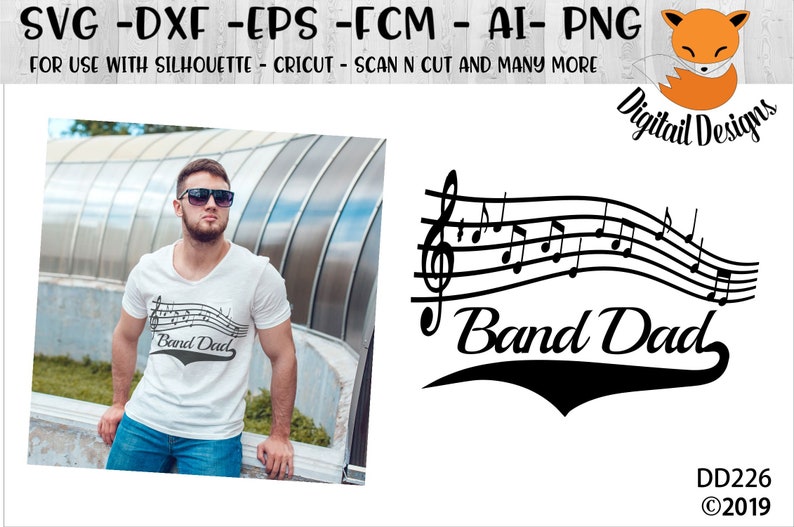 Download Band Dad SVG dxf png eps fcm ai Instant Download | Etsy