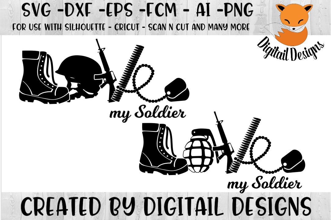 Download Love Army SVG png dxf eps ai fcm Cut File | Etsy