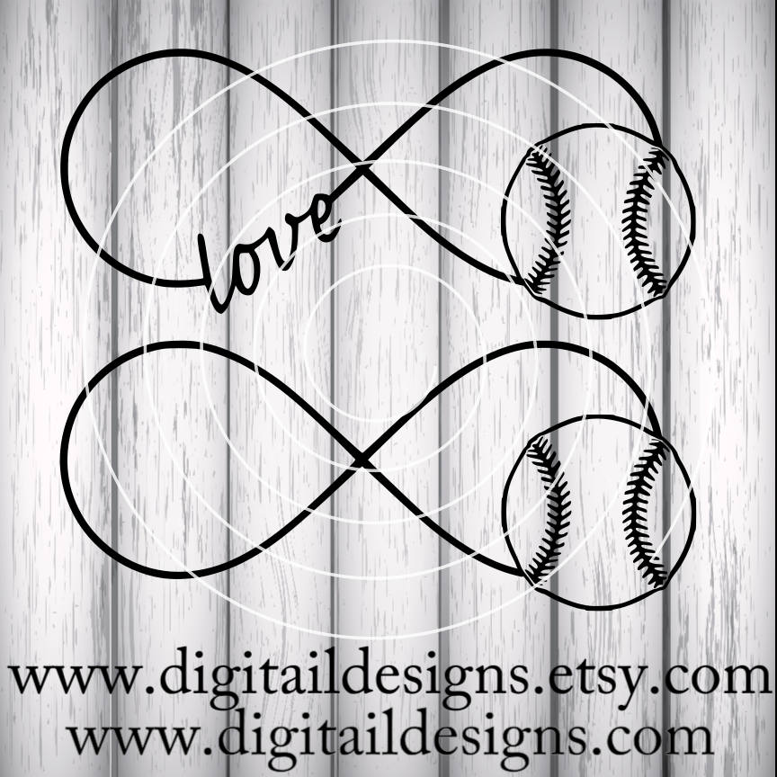 Baseball Infinity SVG png dxf eps fcm ai Cut File Etsy