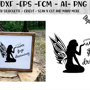 Fairy SVG - dxf - eps - png - fcm - ai - Cut File - Silhouette - Cricut -Once Upon A Time SVG - Commercial Use SVG - Instant Download -