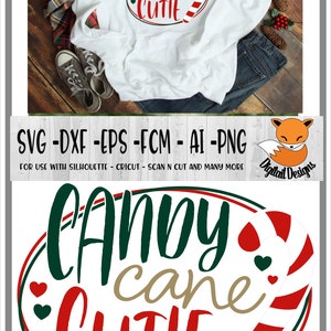 Candy Cane Cutie SVG winter SVG Png Fcm Eps Dxf Ai | Etsy