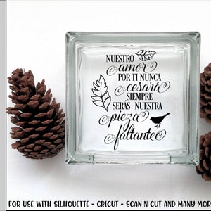 Spanish Memorial Quote SVG - Grief quote SVG - png - fcm - eps - dxf - ai - Cut File - Silhouette - Cricut - Memorial SVG - Feathers