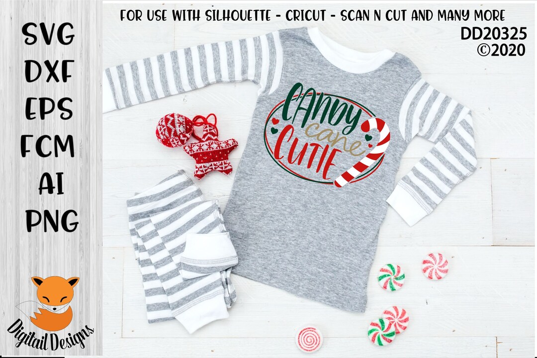 Candy Cane Cutie SVG -winter SVG - Png - Fcm - Eps - Dxf - Ai - Cut ...