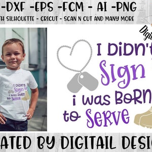 Monat des Militärkindes SVG - PNG - DXF - Eps - Fcm - Schnittdatei - Silhouette - Cricut - Scan n Cut - Militärkind - Militär-Bh