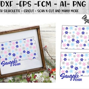 South Dakota Snowflake SVG - png - eps - fcm - ai - dxf - Cut File - South Dakota Winter SVG - Silhouette - Cricut - ScanNCut - SD Snowy