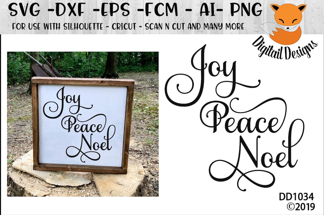 Joy Peace Noel SVG Png Fcm Eps Dxf Ai Cut File Silhouette Cricut Christmas SVG Christmas Cut 