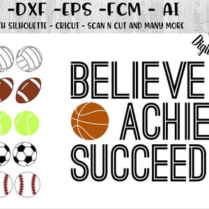Sports Design SVG - png - dxf - eps - ai - fcm - Baseball - Football - Basketball - Soccer - Volleyball - All sports SVG