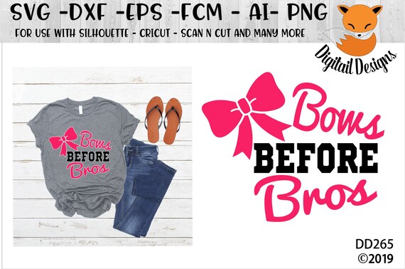 Bows Before Bros Svg Png Dxf Eps Fcm Ai Cheer Svg Etsy