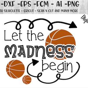 バスケットボール SVG - png -dxf - eps - ai - fcm - カットファイル - シルエット - Cricut - ファイナルフォー SVG - ゲームデー SVG - バスケットボール - マーチマッドネス
