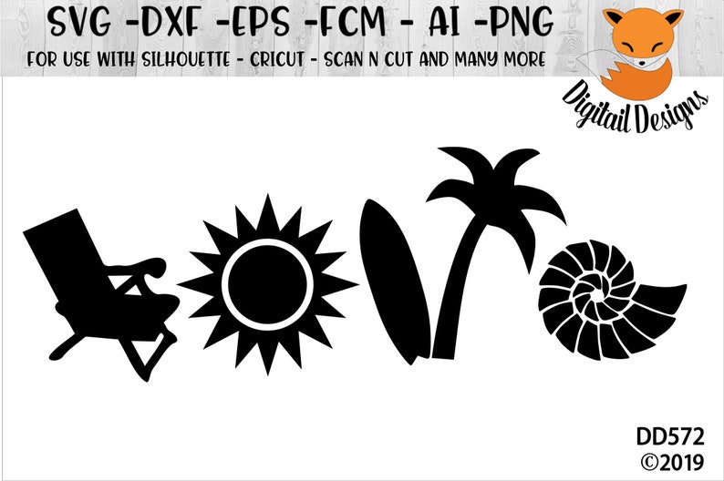 Download Beach Love SVG png fcm eps dxf ai Cut File | Etsy