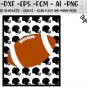 Football Monogram SVG - png - dxf - eps - fcm- ai - Cut file - Silhouette - Cricut - Football - Football Pocket