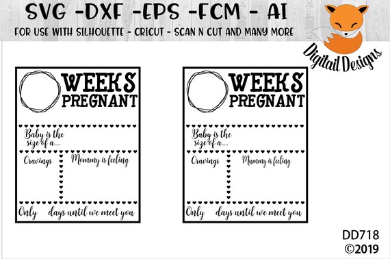 Download Weekly Pregnancy Board Photo Prop Svg Png Dxf Eps Ai Etsy