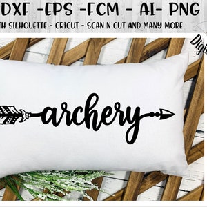 Archery Arrow SVG - png - dxf - eps - fcm - Cut file - Silhouette - Cricut - Scan n Cut - Archery SVG - Archer SVG