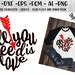 All You Need Is Love SVG - png - fcm - eps - dxf - ai Cut File - Silhouette - Cricut - Scan n Cut - Valentine SVG - Love SVG - Commercial 