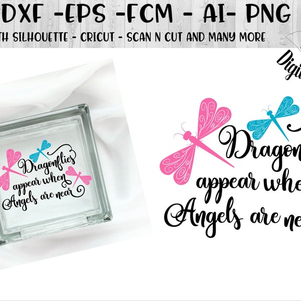 Dragonfly Memorial Quote  SVG -  Grief quote SVG - png - fcm - eps - dxf - ai - Cut File - Silhouette - Cricut - Memorial SVG - Dragon Fly