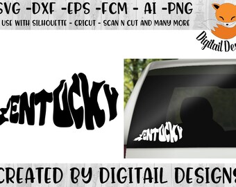 Kentucky State Word Art SVG - png - dxf - eps - ai - fcm -Kentucky SVG - Kentucky Cut File - Kentucky Word Morph