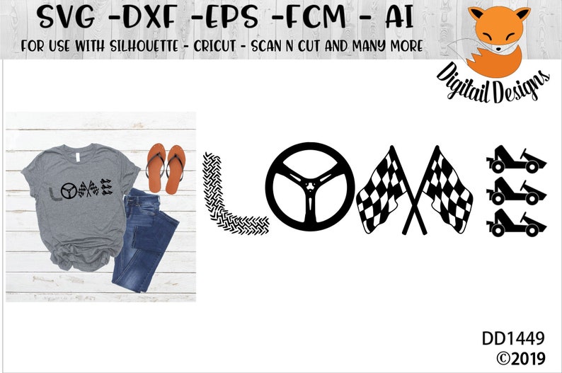 Download Go Kart Racing Love SVG png eps dxf fcm ai Cut file | Etsy
