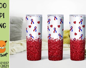 CHD Awareness Chevron Tumbler Sublimation PNG  - Chevron Tumbler template - The Struggle Is Part Of The Story Tumbler Template