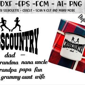 Cross Country Mom SVG - png - dxf - eps - fcm - ai - Cross Country Family Cut file - Cross Country Dad SVG - Cross Country Mom Cut File