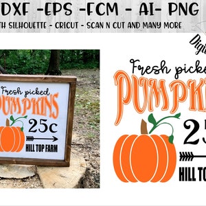 パンプキンセール SVG - png - dxf -eps -fcm - ai - ハロウィンサインデザイン - シルエット - Cricut - パンプキン SVG - 秋 SVG - パンプキンスパイス