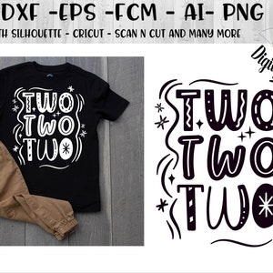 Zweiter Geburtstag SVG zwei Jahre alt geschnitten Datei für Silhouette, Cricut und mehr