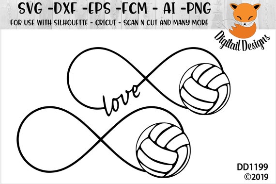 Download Volleyball Infinity Svg Volleyball Love Png Dxf Eps Etsy