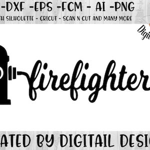 Firefighter Hose Wordart SVG - png - fcm - eps - dxf - ai Cut File - Silhouette - Cricut - Scan N Cut - Fireman SVG - Fire Department SVG